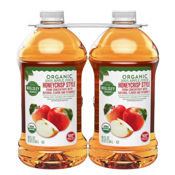 Wellsley Farms Organic Honeycrisp Apple Juice, 2 pk./96 oz.