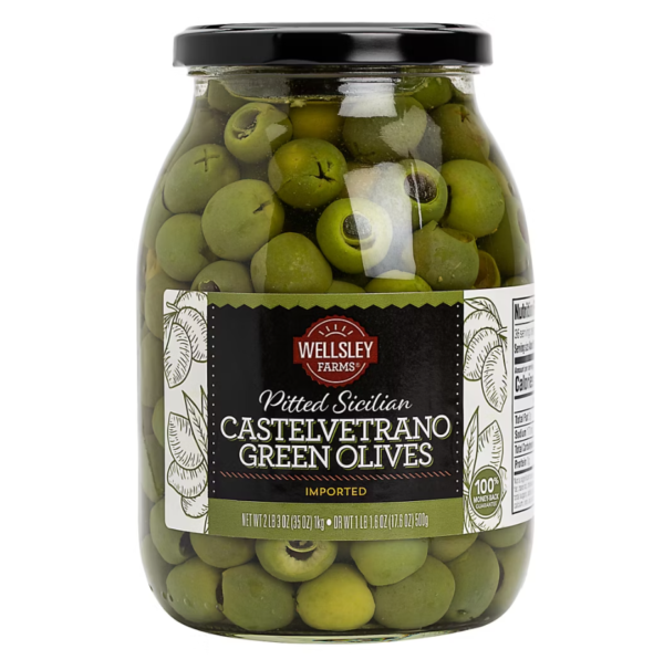 Wellsley Farms Castelvetrano Pitted Sicilian Green Olives, 35.3 oz.