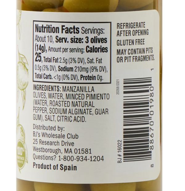 Wellsley Farms Spanish Stuffed Manzanilla Olives, 6 pk./8.3 oz. - Image 4