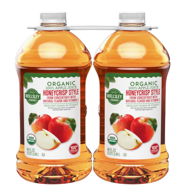 Wellsley Farms Organic Honeycrisp Apple Juice, 2 pk./96 oz.
