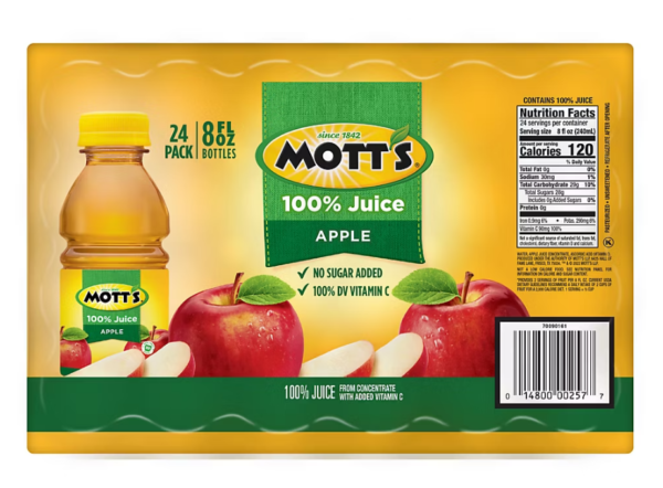 Mott's 100% Original Apple Juice, 24 pk./8 fl. oz. - Image 4