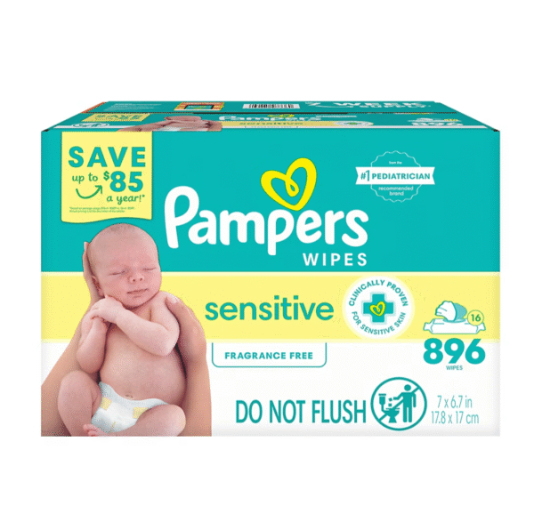 Pampers Baby Wipes Sensitive Fragrance-Free Pop-Top Packs, 16 pk./896 ct.