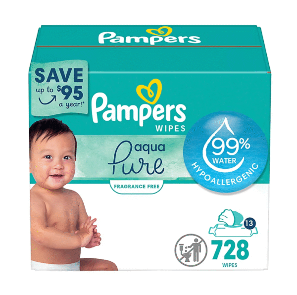 Pampers Aqua Pure Sensitive Baby Wipes with Pop-Top, 13 pk./728 ct.