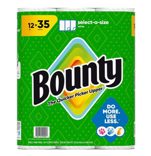 Bounty Select-a-Size Paper Towels, 12 pk./121 sheets per roll