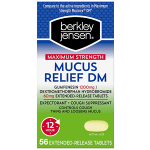 Berkley Jensen Maximum Strength Mucus Relief DM Tablets, 56 ct.