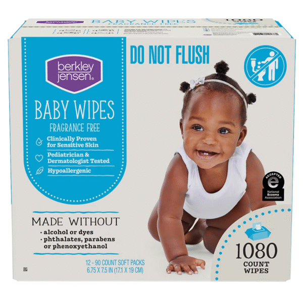 Berkley Jensen Baby Wipes - Fragrance Free, 12 pk./90 ct. each