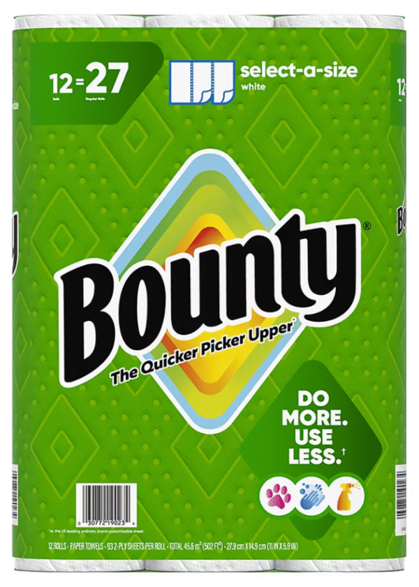 Bounty Select-a-Size Paper Towels, 12 pk./93 sheets per roll
