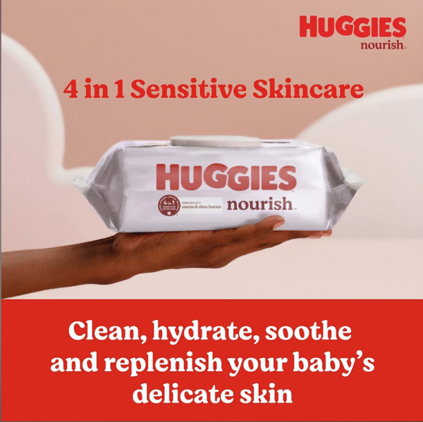 Huggies Nourish Scented Push Button Pack Baby Wipes, 10 pk. - Image 3