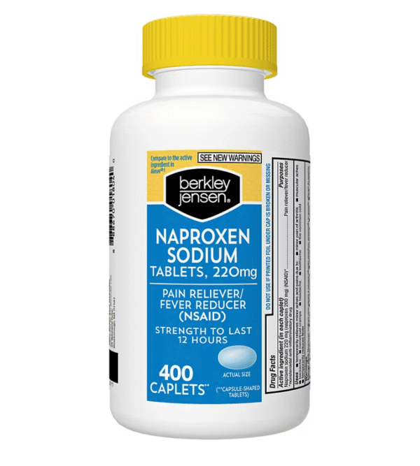 Berkley Jensen Naproxen 220mg Sodium Caplets, 400 ct.