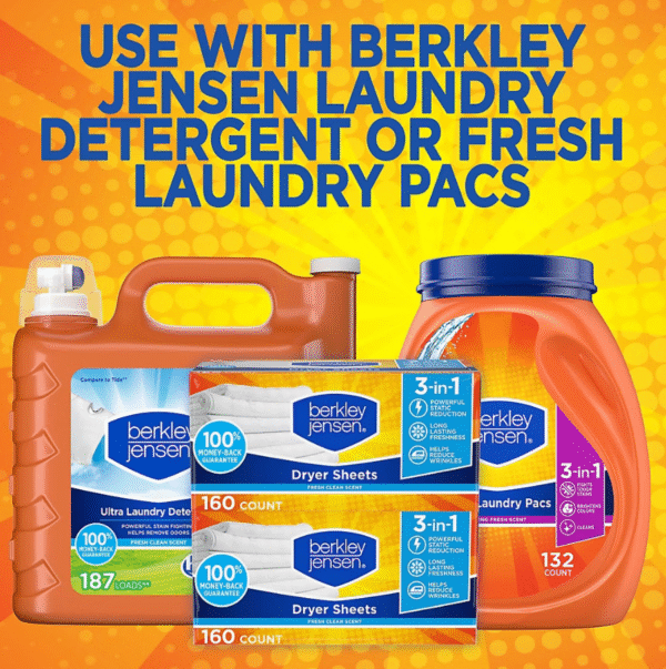 Berkley Jensen Soft and Fresh Dryer Sheets, 320 ct. - Image 7