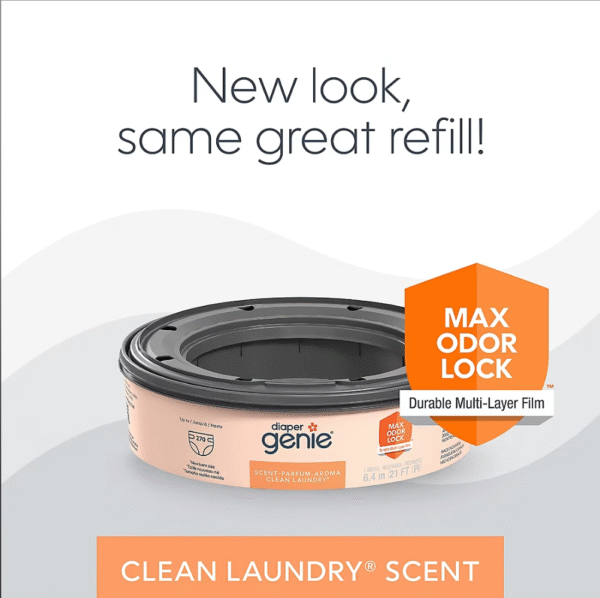 Diaper Genie Clean Laundry Scent Refill, 4 pk. - Image 2