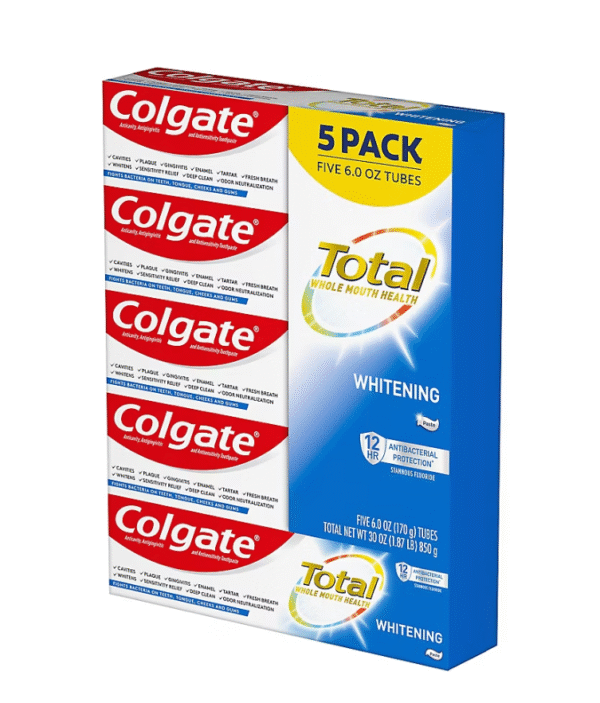 Colgate Total Active Prevention Whitening Toothpaste, Mint, 5 pk./6.0 oz. - Image 3
