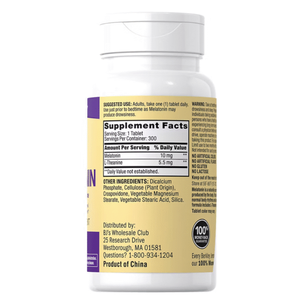 Berkley Jensen Melatonin 10mg, 300 ct. - Image 2