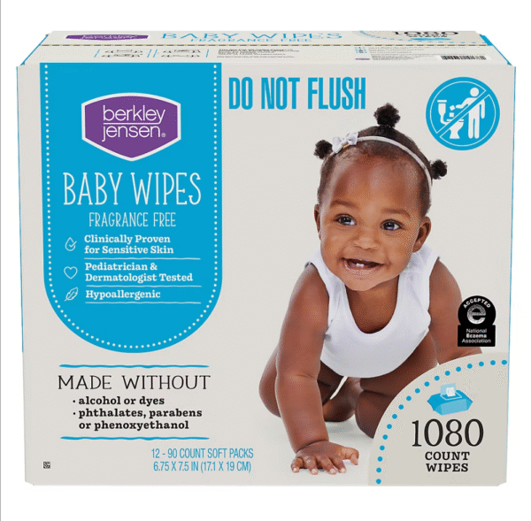 Berkley Jensen Baby Wipes - Fragrance Free, 12 pk./90 ct. each
