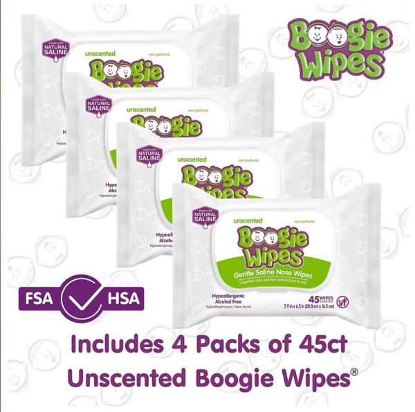 Boogie Wipes Unscented Gentle Nose Wipes, 4 pk./180 ct. - Image 3