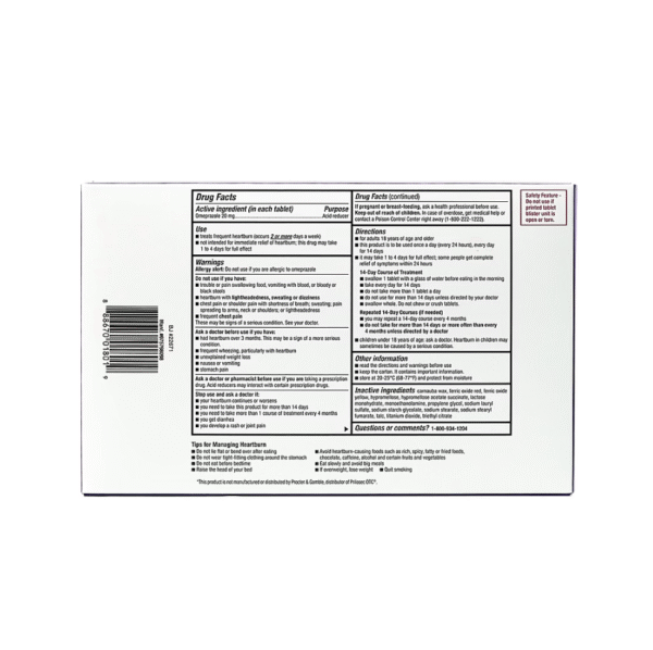 Berkley Jensen 20mg Omeprazole Acid Reducer Tablets, 42 ct. - Image 3