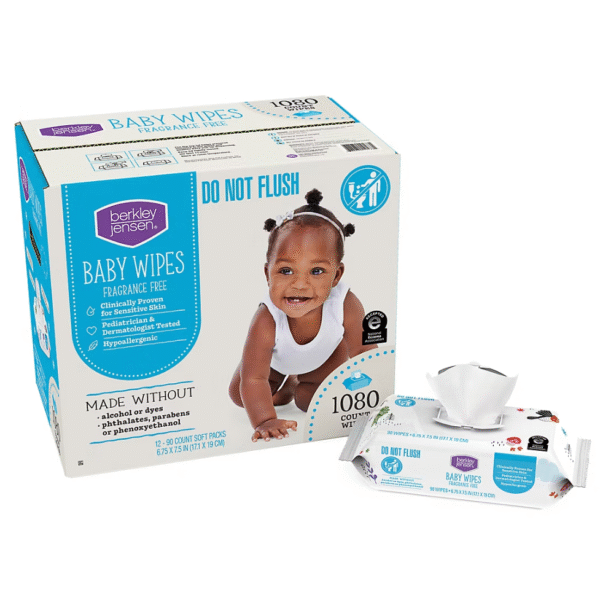 Berkley Jensen Baby Wipes - Fragrance Free, 12 pk./90 ct. each - Image 3