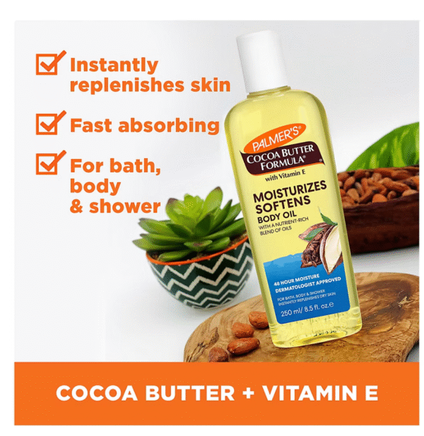 Palmer's Cocoa Butter Formula Body Oil Club Pack With Vitamin E, 2 ct./8.5 oz. Plus Travel Size Pack - Image 9