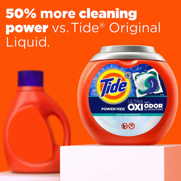 Tide Ultra OXI Power PODS with Odor Eliminators, 72 ct. - Image 6