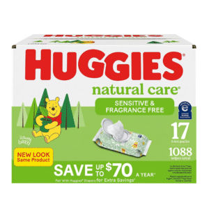 Huggies Unscented Natural Care Sensitive Baby Wipes, 1,088 ct.