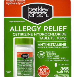 Berkley Jensen Allergy Relief 10mg Cetirizine Hydrochloride Tablets, 365 ct.