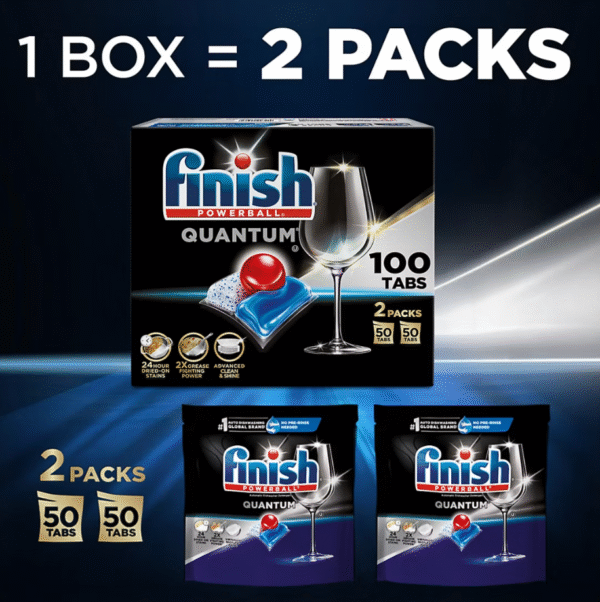 Finish Quantum Dishwasher Detergent Tablets, 100 ct. - Image 7