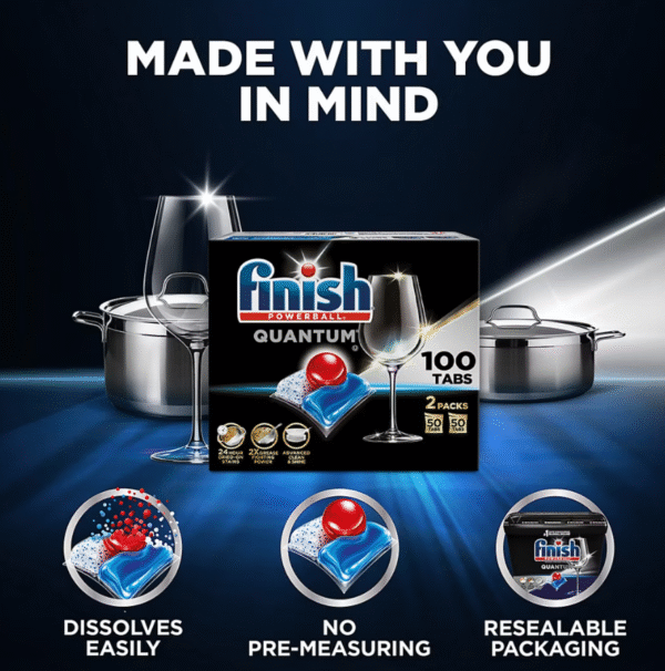 Finish Quantum Dishwasher Detergent Tablets, 100 ct. - Image 4