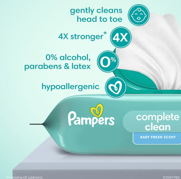 Pampers Aqua Pure Sensitive Baby Wipes with Pop-Top, 13 pk./728 ct. - Image 7