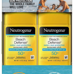 Neutrogena Beach Defense Face/Body Sunscreen Stick SPF 50+, 2 x 1.5 oz.