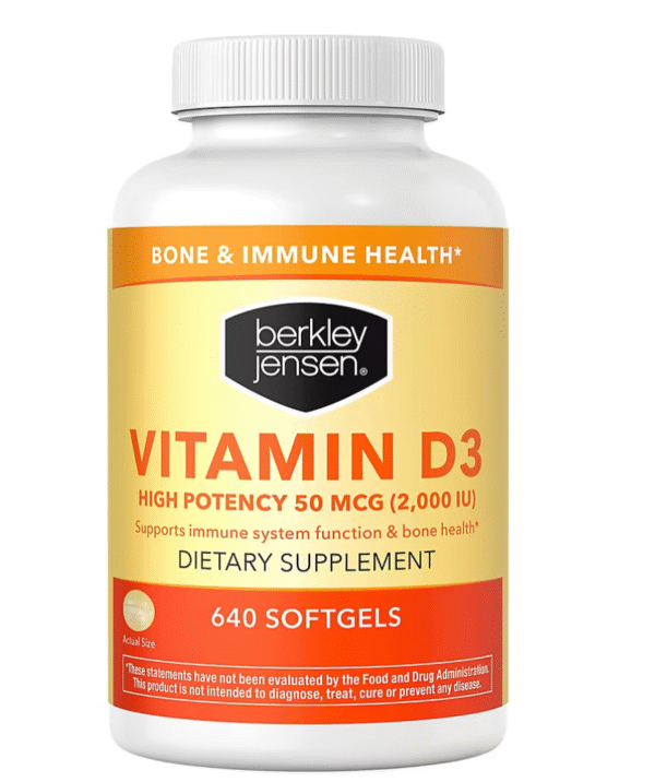 Berkley Jensen High-Potency 2,000 IU Vitamin D3 Supplement, 640 ct.