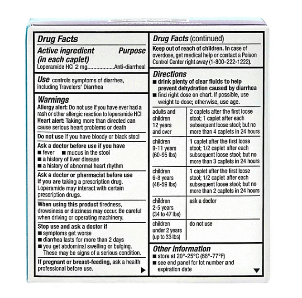 Berkley Jensen Loperamide Hydrochloride Anti-Diarrheal 2 mg Tablets, 24 ct. - Image 3