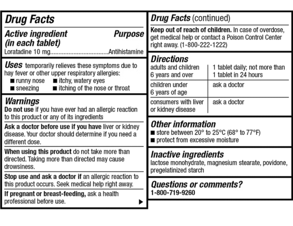 Berkley Jensen Allergy Relief Loratadine 10mg Tablets, 365 ct. - Image 5
