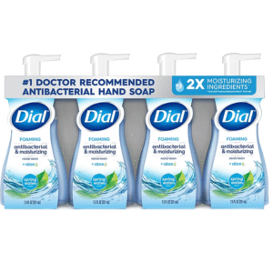Dial Foaming Antibacterial & Moisturizing Hand Wash - Spring Water Scent, 4 pk./7.5 fl. oz.