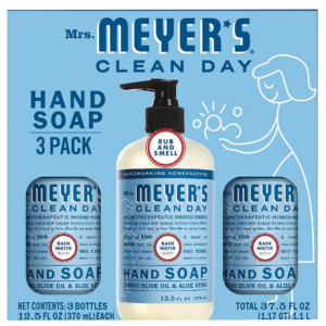 Mrs. Meyer's Clean Day Hand Soap, Rain Water Scent, 3 pk./12.5 fl. oz.