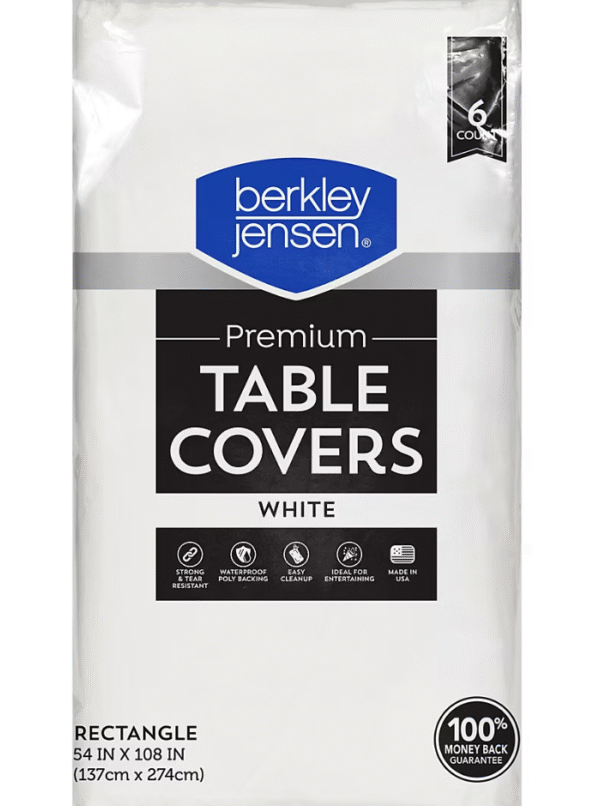 Berkley Jensen Premium Tablecovers - White, 6 ct.