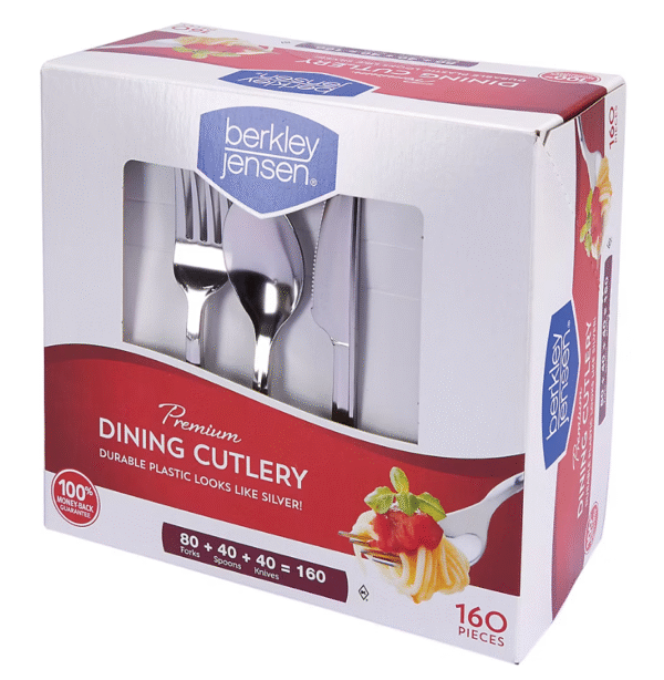 Berkley Jensen Premium Plastic Dining Cutlery Assortment, 160 ct.37 - Image 2