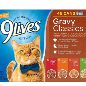 9 Lives Gravy Classics Wet Cat Food Variety Pack, 48 pk.
