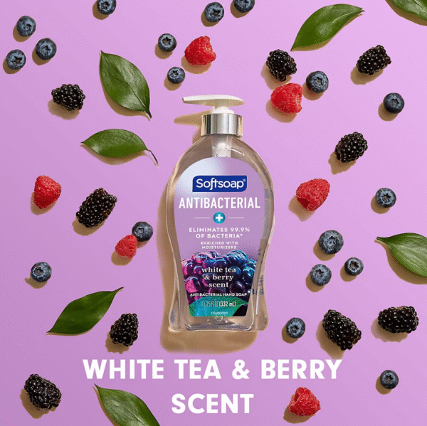 Softsoap Antibacterial Liquid Hand Soap - White Tea & Kitchen Fresh Scents, 4 pk./11.25 fl. oz. - Image 5
