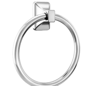 Contemporary Towel Ring in Chrome