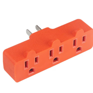 Heavy-duty Grounded Triple Tap Adapter, 3-way Electrical Splitter, 3 Outlet, New