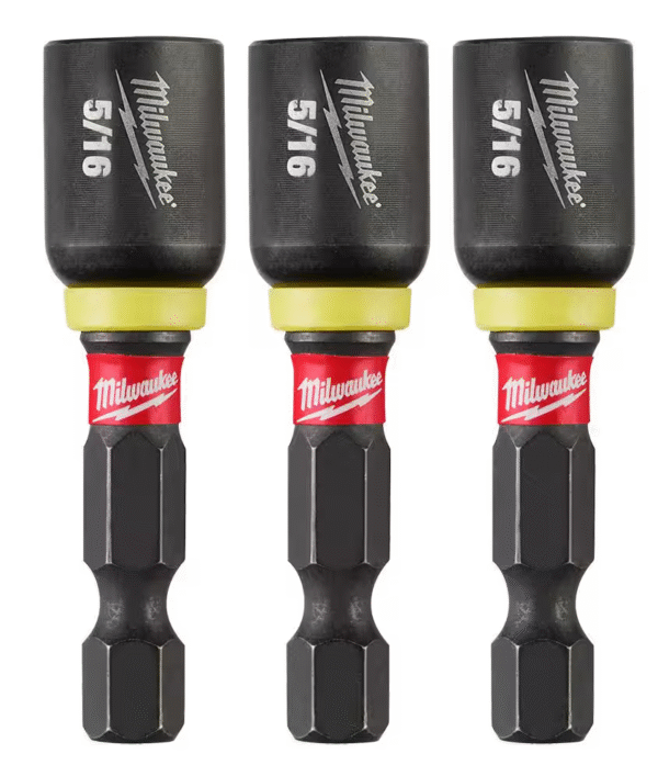 Shockwave Magnetic Nut Driver Bit 5/16" X 1-7/8" Impact Drill Strong (3-Pack) - Image 6