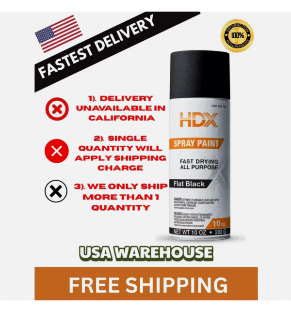 10 Oz. All Purpose Flat Black Spray Paint - Image 2