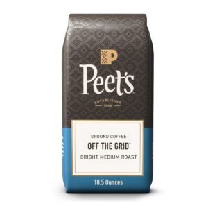 Peet's Off The Grid Medium Roast Ground Coffee - 10.5oz: Arabica Beans, Milk Chocolate Flavor