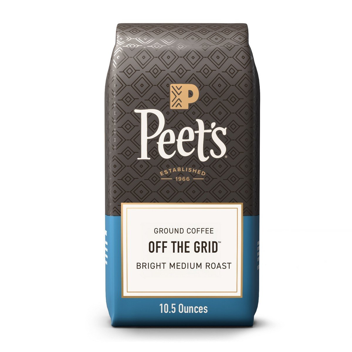 Peet's Off The Grid Medium Roast Ground Coffee - 10.5oz: Arabica Beans, Milk Chocolate Flavor