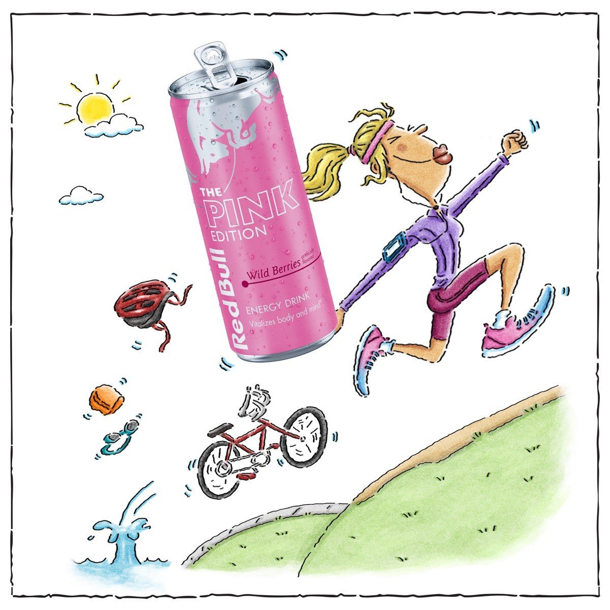 Red Bull Pink Edition Energy Drink - Wild Berries - 4pk/12 fl oz Cans: Low Fat, No Artificial Flavors, Caffeinated - Image 2