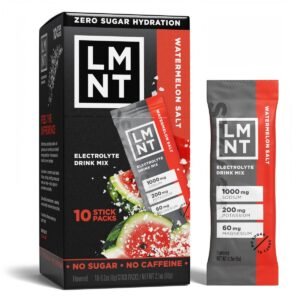 LMNT Zero-Sugar Electrolytes Drink - Watermelon Salt - 2.1oz/10ct: Non-Caffeinated, Powdered Form, 10 Pack