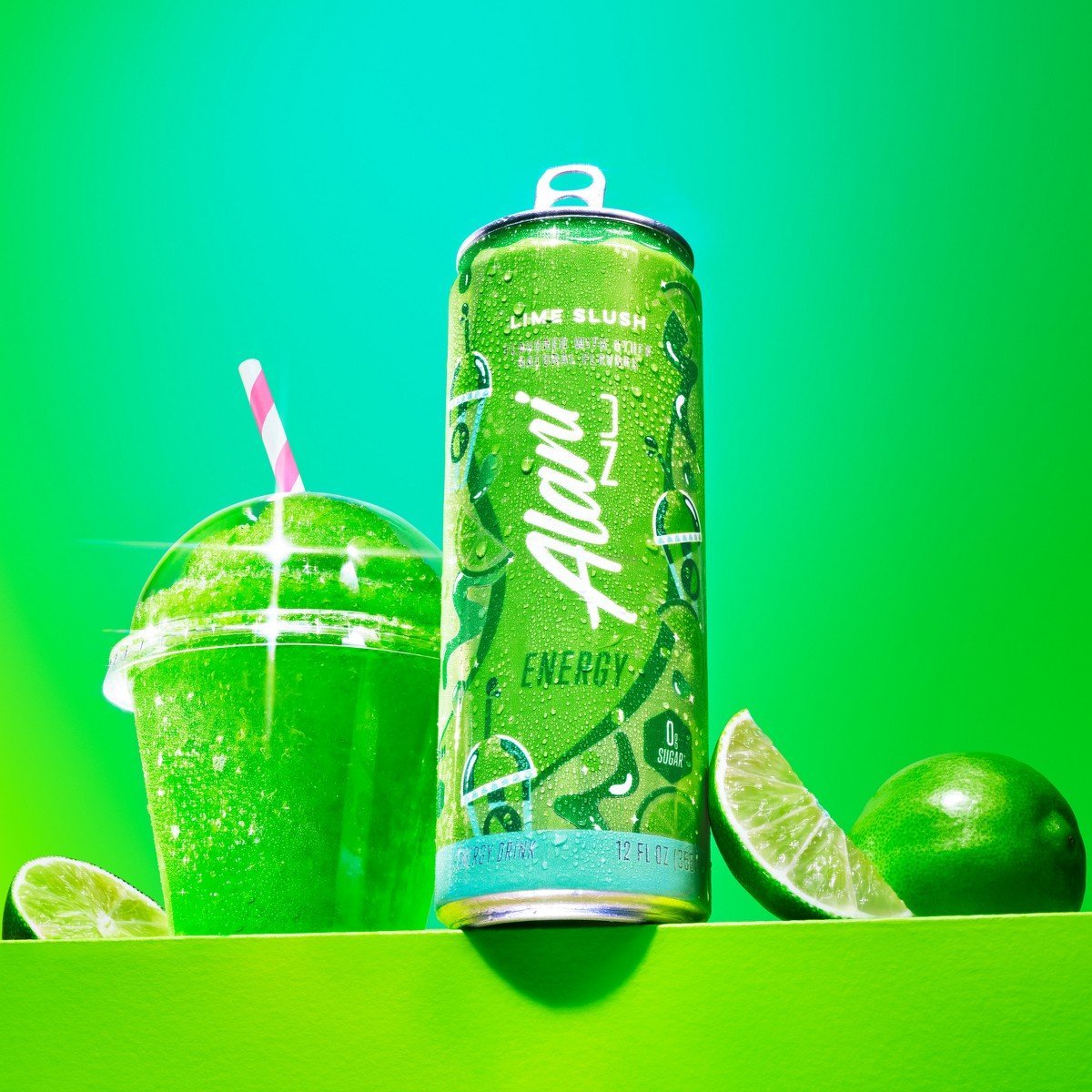 Alani Nu Lime Slush Energy Drink - 12 fl oz: Caffeinated, Gluten-Free, Vegan - Image 4