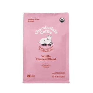 Chamberlain Coffee Organic Fluffy Lamb Vanilla Blend Medium Roast Ground Coffee - 10oz