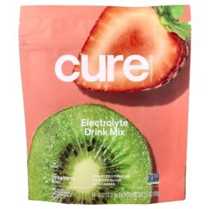 Cure Hydration Electrolyte Drink Mix, Strawberry Kiwi, 14 Packets, 0.27 oz (7.6 g) Each