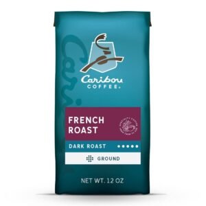 Caribou Coffee French Dark Roast Ground Coffee - 12oz: Rainforest Alliance Certified, Arabica Beans